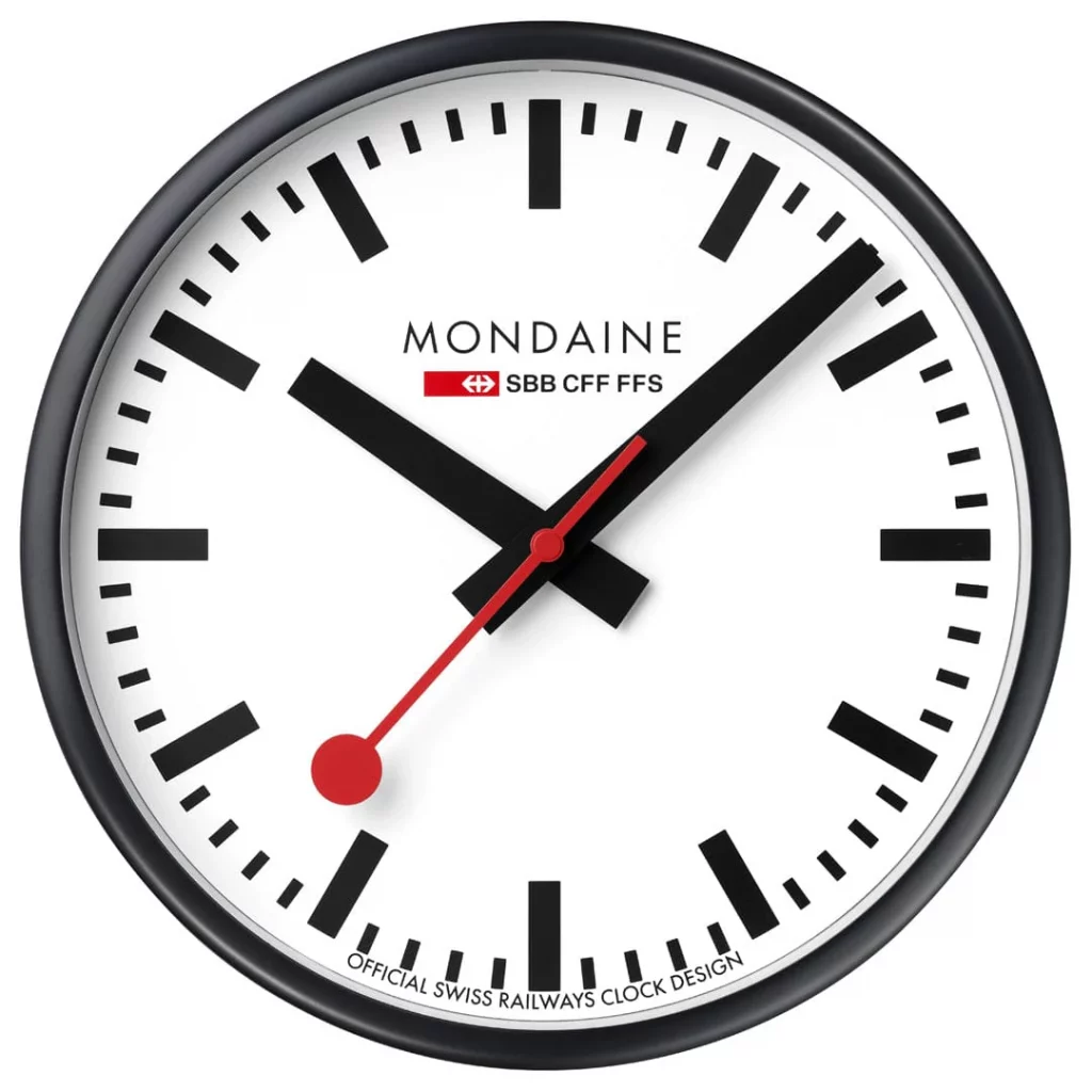 Mondaine Wanduhr 25 cm – Schweizer Bahnhofsuhr | ChronoWert