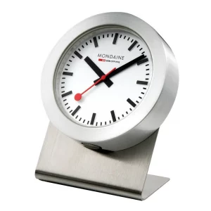Magnet Wanduhr Silberfarben, 5 cm